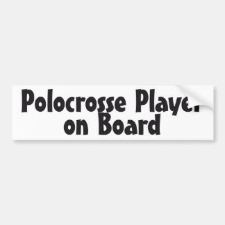 Polocrosse Player on Board Bumper Sticker