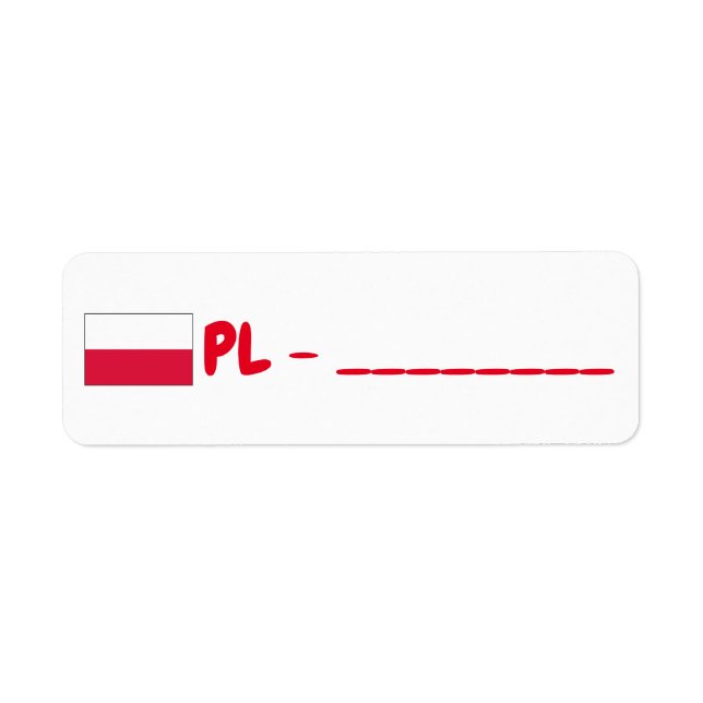 Pologne id postcrossing return address label (Front)
