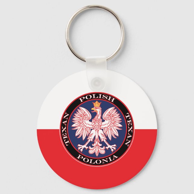 Polonia Round Polish Texan Key Ring (Front)