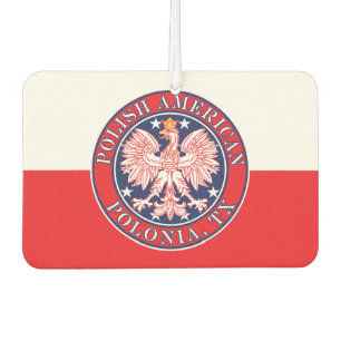 Polonia Texas Polish American Eagle Car Air Freshener