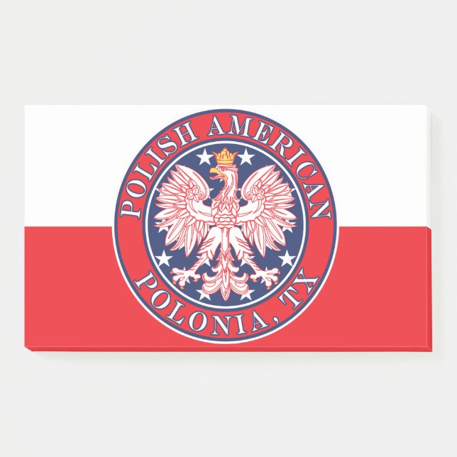 Polonia Texas Polish American Eagle Post-it Notes (Front)