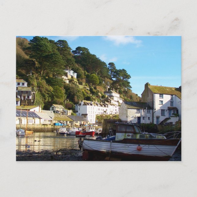 Polperro Cornwall England Postcard (Front)