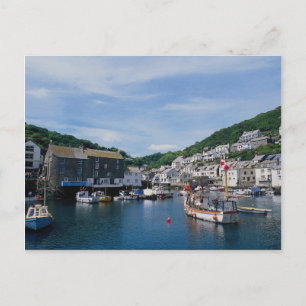 Polperro Harbour, Cornwall, England, U.K. Postcard