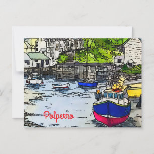 Polperro  postcard