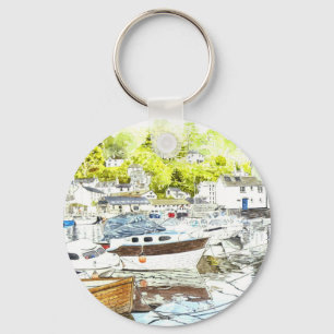 'Polperro Reflections' Keychain