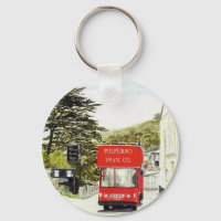 'Polperro Tram' Keychain