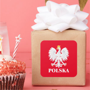 Polska 3 square sticker