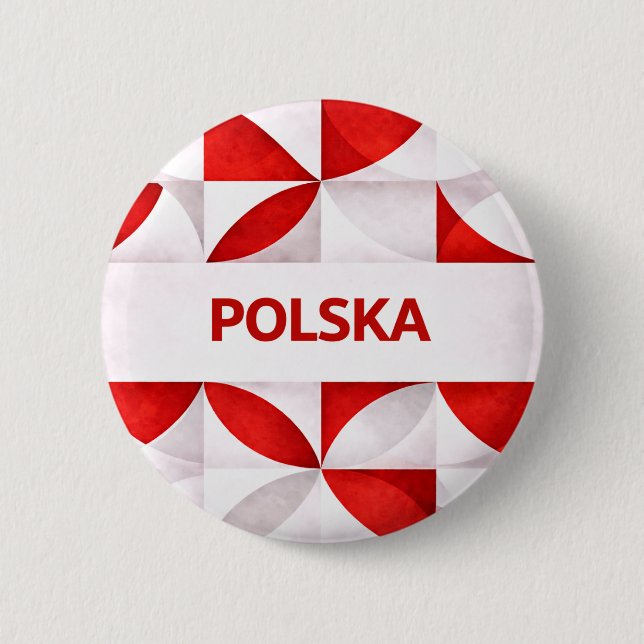 Polska 6 Cm Round Badge (Front)