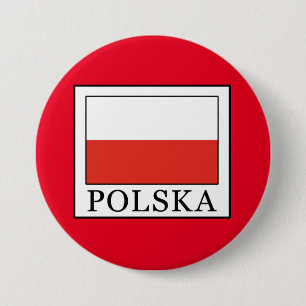 Polska 7.5 Cm Round Badge