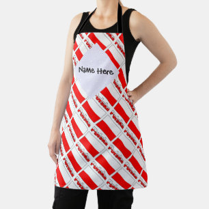 Polska and Polish Flag Tiled Personalised Apron