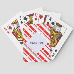Polska and Polish Flag Tiled with Your Name Playing Cards