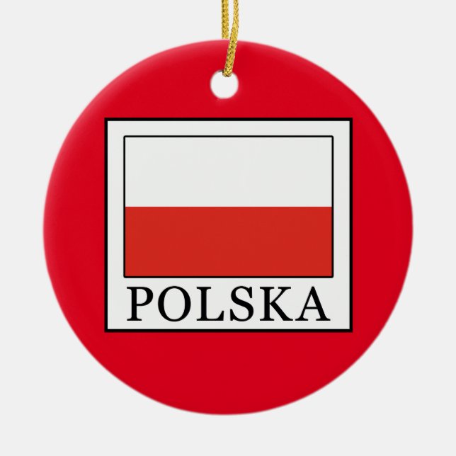 Polska Ceramic Ornament (Front)