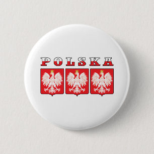 Polska Eagle Flag Shields 6 Cm Round Badge