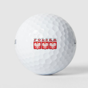 Polska Eagle Flag Shields Golf Balls