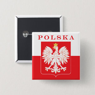 Polska Eagle Red Shield 15 Cm Square Badge