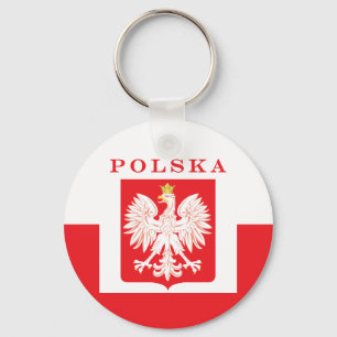 Polska Eagle Red Shield Key Ring