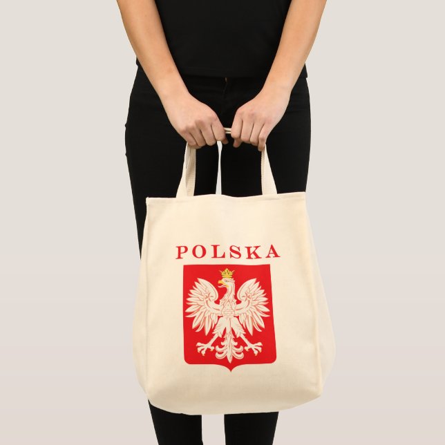 Polska Eagle Red Shield Tote Bag (Front (Product))