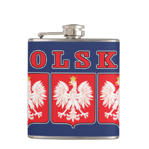 Polska Eagle Shields Hip Flask