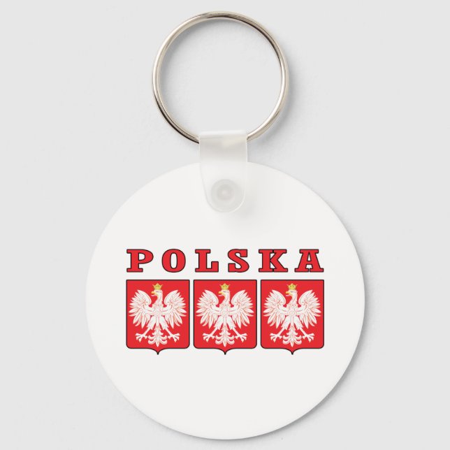 Polska Eagle Shields Key Ring (Front)