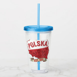 Polska Est. 966 Coffee Mug Acrylic Tumbler