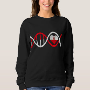 Polska Genetic Poland Dna Polish Roots Poland Hear Sweatshirt