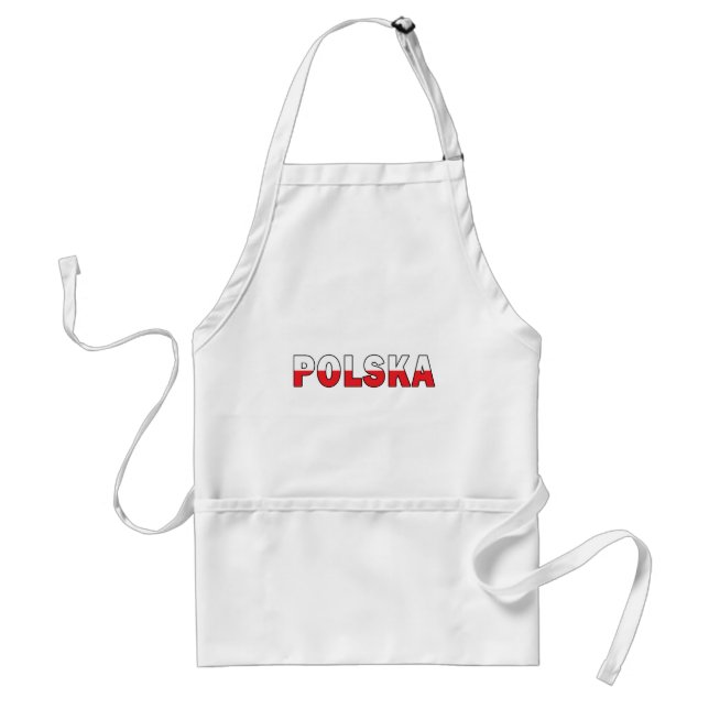 Polska in Polish Flag Colours Standard Apron (Front)