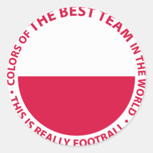 Polska Poland Art Shield Classic Round Sticker