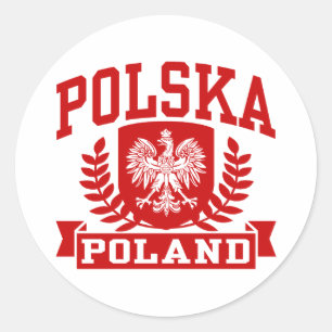 Polska Poland Classic Round Sticker