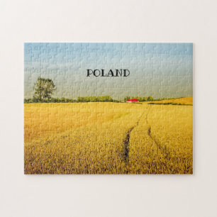 Polska Poland Countryside village field landscape Jigsaw Puzzle