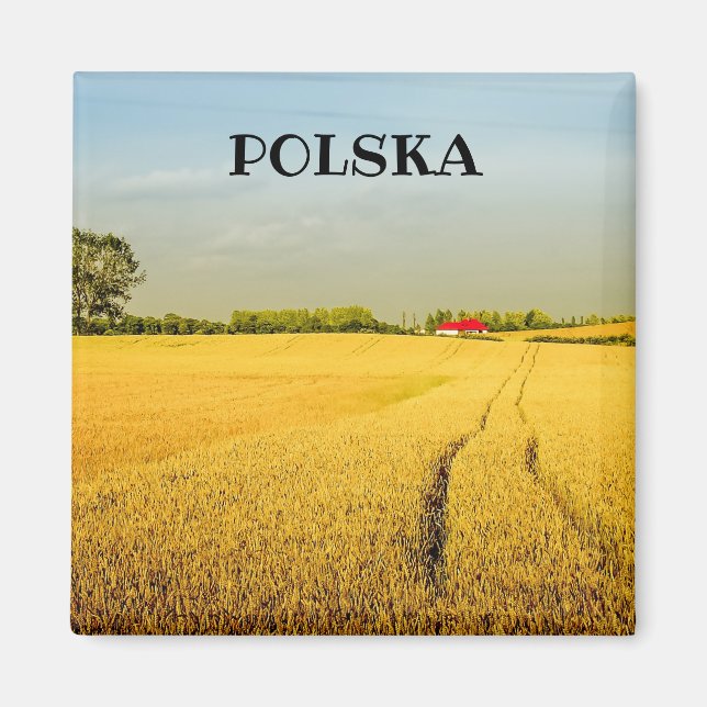 Polska Poland Countryside village field landscape  Magnet (Front)
