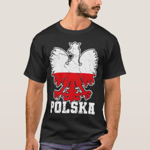 Polska Polish Coat of Arms Eagle Flag Poland Pullo T-Shirt