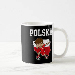 Polska Soccer Poland Polish Dabbing Footbyll Coffee Mug