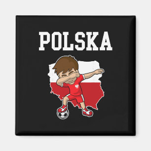 Polska Soccer Poland Polish Dabbing Footll Magnet