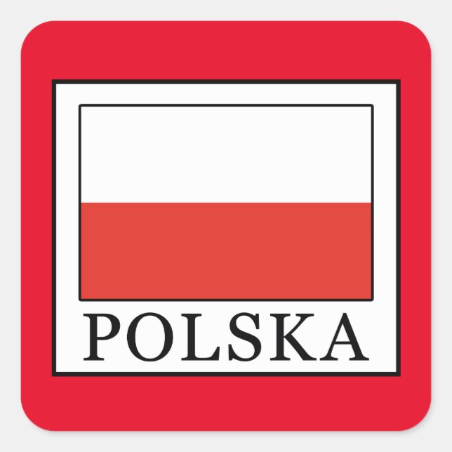 Polska Square Sticker (Front)