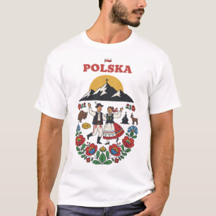 Polska Tatra Folk Mountain Art T-Shirt