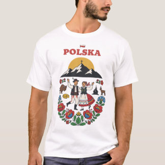 Polska Tatra Folk Mountain Art T-Shirt