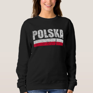 Polska Vintage Polish Flag Poland Sweatshirt