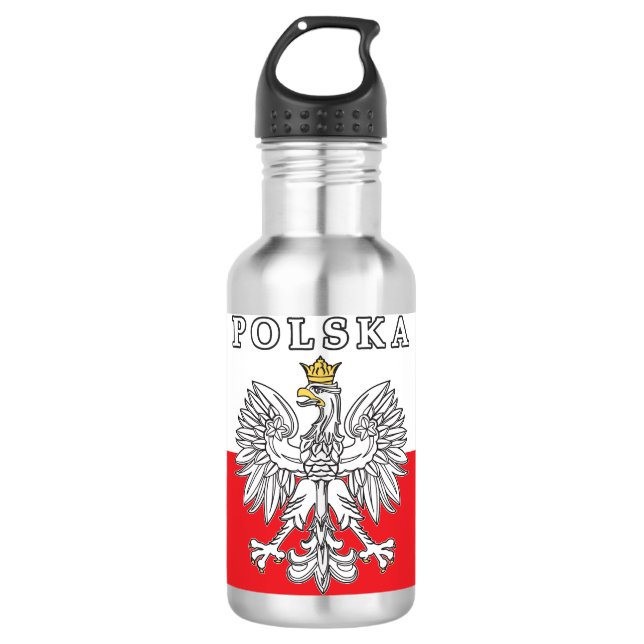 Polska With Polish Eagle 710 Ml Water Bottle (Front)