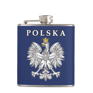 Polska With Polish Eagle Hip Flask