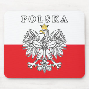 Polska With Polish Eagle Mouse Pad