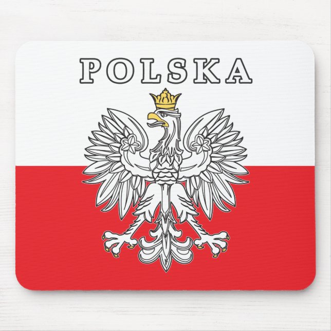 Polska With Polish Eagle Mouse Pad (Front)