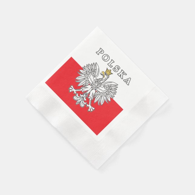 Polska With Polish Eagle Napkin (Corner)