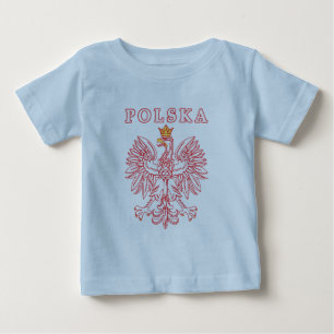 Polska With Red Polish Eagle Baby T-Shirt