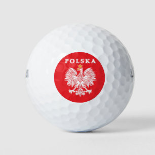 Polska With Red Polish Eagle Golf Balls
