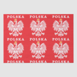 Polska With Red Polish Eagle Tissue Paper