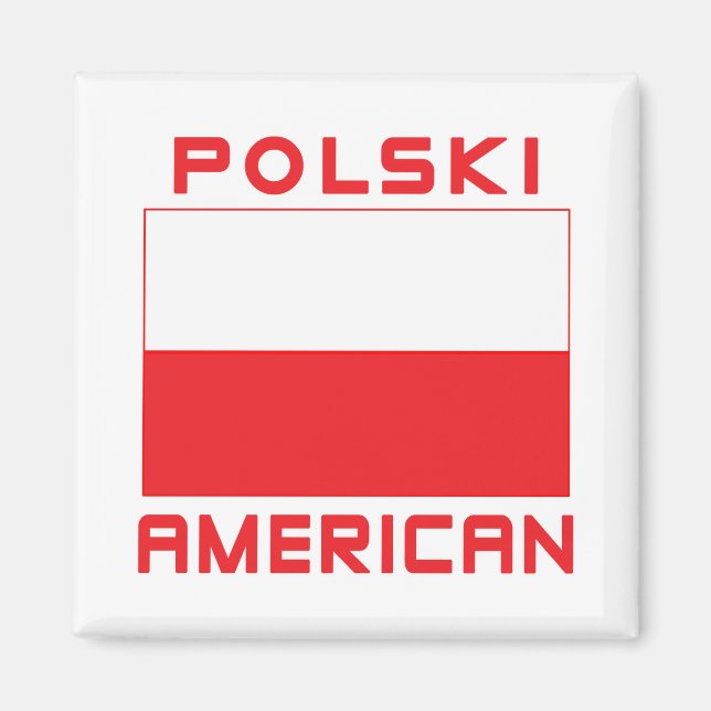 Polski American Flag Magnet (Front)