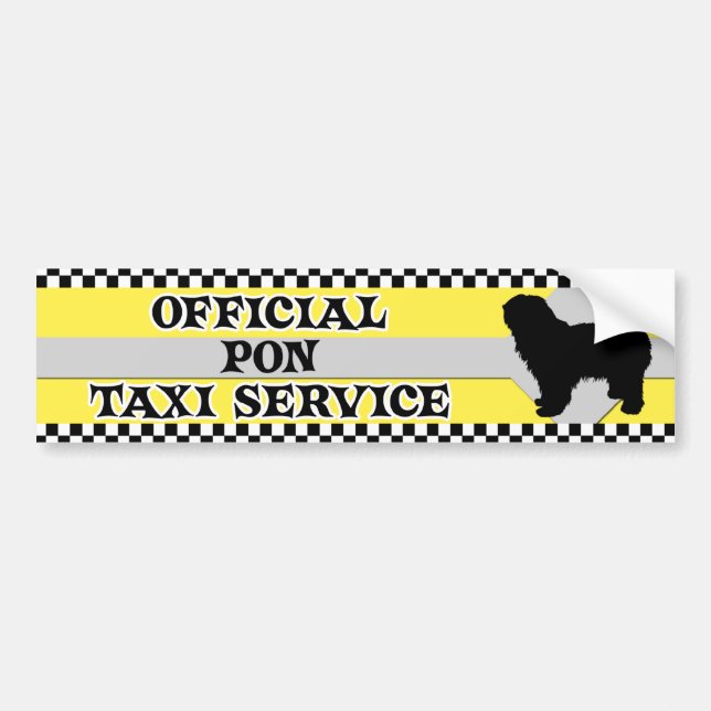 Polski Owczarek Nizinny Taxi Bumper Sticker (Front)