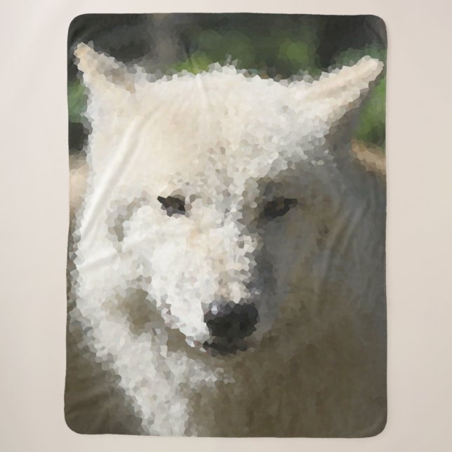Poly Animals - Wolf Sherpa Blanket (Front)