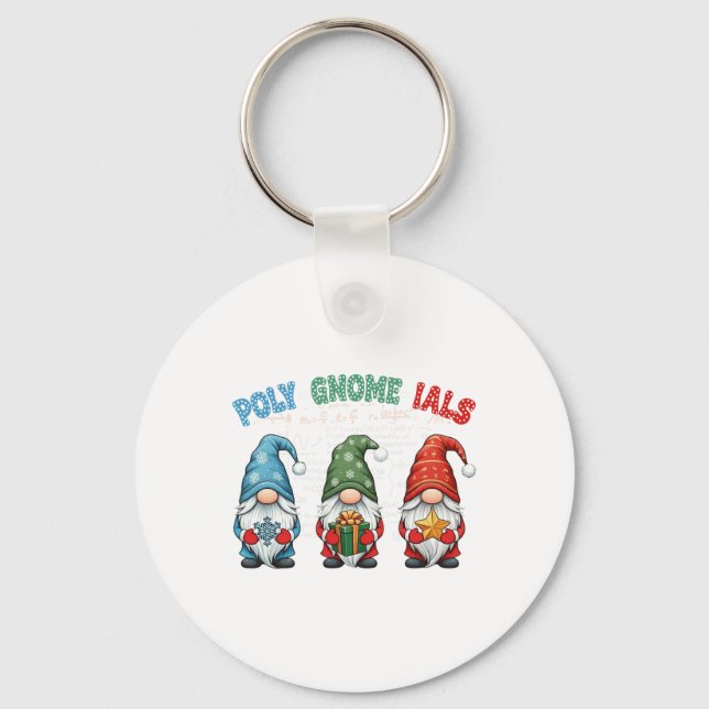 Poly-gnome-ials Algebra Teacher Calculus Funny Mat Key Ring (Front)