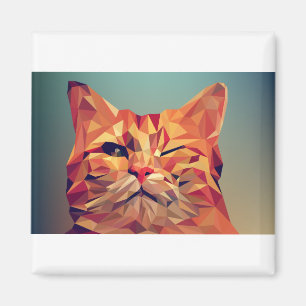 Poly Low Animal Vector Art Polygon Illustration Magnet